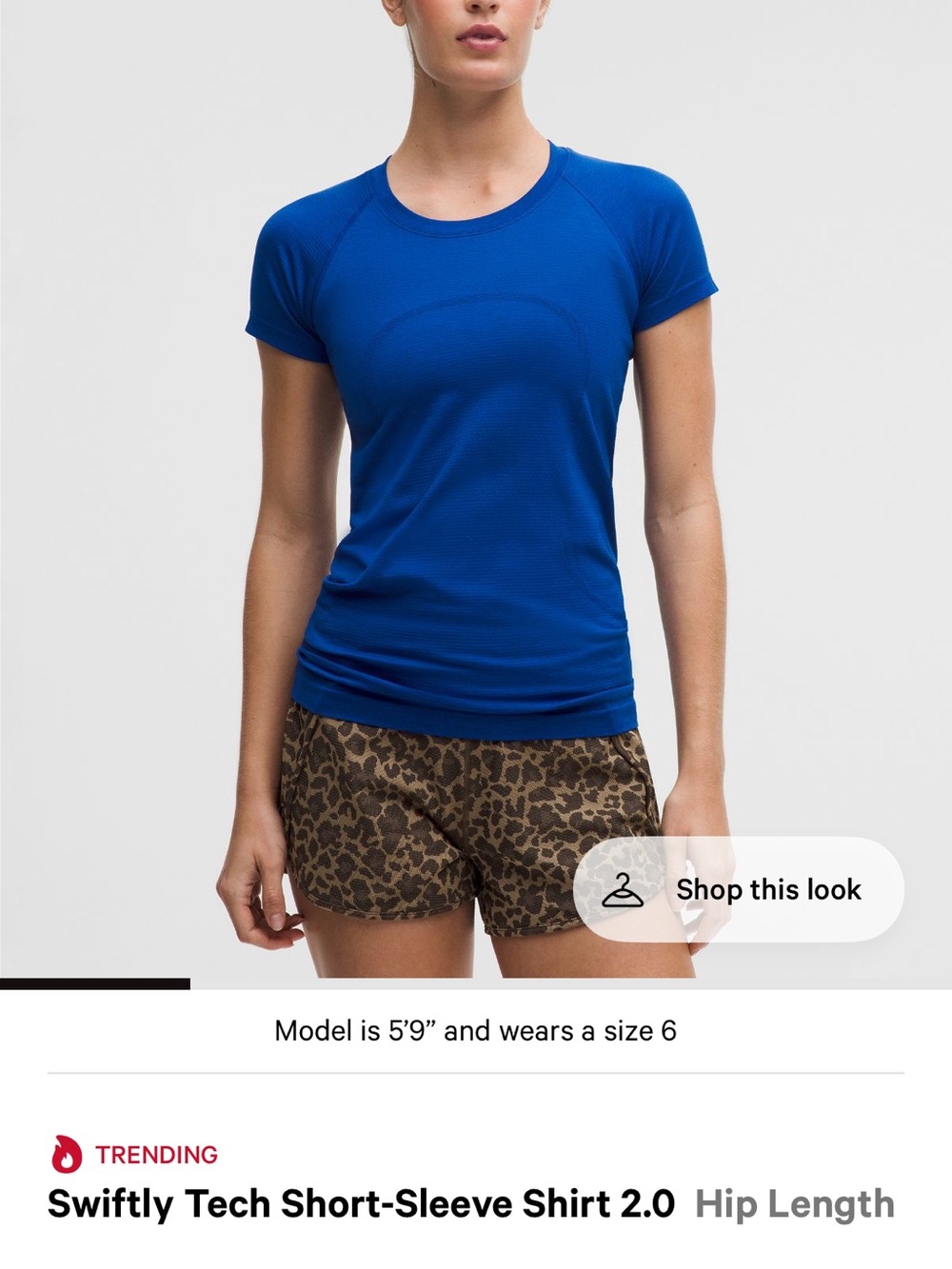 lululemon athletica Swiftly Tech Short-Sleeve Shirt 2.0 - Royal Blue
